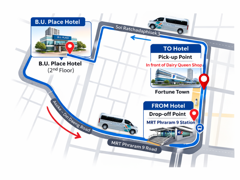 Shuttle route to MRT Phra Ram 9